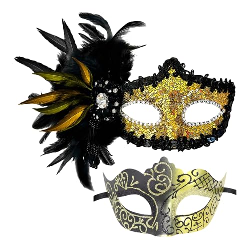 Storage Bag 2 PCs Venezianer Maske Masquerade Maske Halloween Party Halbgesicht Abend Abschlussball Mardi Gras Storage Bag 2 PCs Venezianer Maske Masquerade Maske Halloween Party Halbgesicht Abend Abschlussball Mardi Gras von Storage Bag