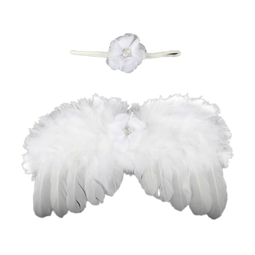 Storage Bag Baby Photostudio Accessoires Angel Wing & Kopfschmuck Fotografie Requisiten Säugling Photoshooting Kleidung Neugeborene Foto Kostüm Baby Haarzubehör von Storage Bag