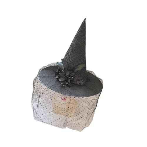 Storage Bag Eleganter Hexenhut Mit Dekorativen Blumenzaubererhut Für Cosplays Event Und Thematische Versammlungen Gothic Party Für Halloween Event von Storage Bag