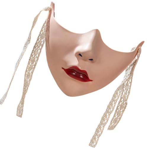 Storage Bag Erwachsene Mechanische Halbgesichtsmaske Maskerade Maske Party Cosplay Ästhetik Für Halloween Weihnachtsfeier Gemaltes Schönheit von Storage Bag