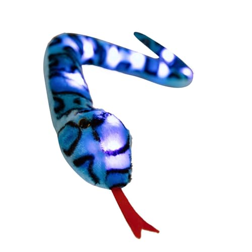 Storage Bag Light Up Plush Snake Toy Pelzige Farbenfrohe LED Leuchtende Schlangentierspielzeug Für Kinder Schlafzimmer Und Festivalfeier LED Plüsch von Storage Bag