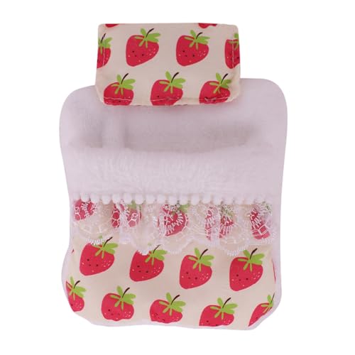 Storage Bag Modeblumenmuster Puppenbett Set Mit Kissen Und Schlafsack Für Plüschfiguren Puppen 17 cm Kugel Joint Puppenbett Mit Kissen von Storage Bag