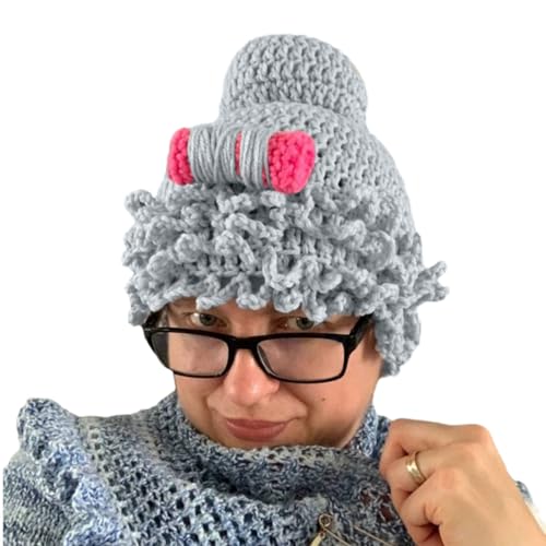 Storage Bag Neuheit Hair Curler Für Erwachsene Lustige Stricken Handgefertigtes Lockiges Haar Masquerade Ball Kostüm Foto Cap Party Für Cosplay von Storage Bag
