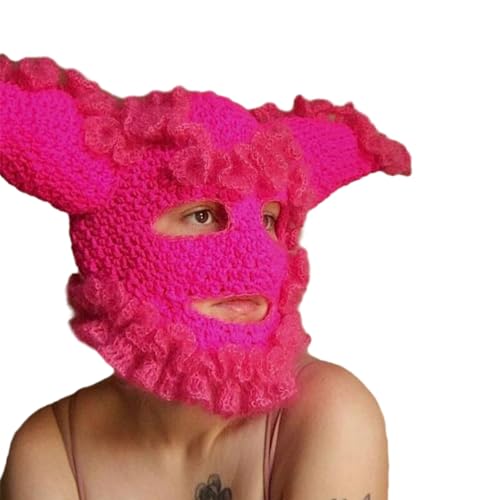 Storage Bag Niedliche Clown Cap Lustiger Strickhut Für Halloween Party Festival Neuheit Frauen Party Kostüm Kopfbedeckung Warm Gestrickt Für Partys Und Maskeraden von Storage Bag