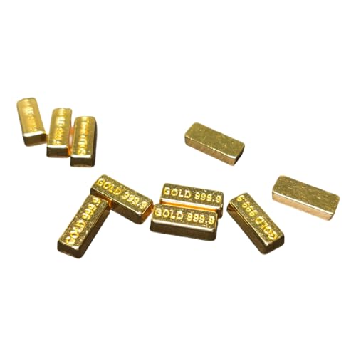 Storage Bag Premium Miniaturgold Ingot Replikat Pack Von 10 Legierten Dekorativen Requisiten Für Skalierungsmodelle Miniatursimulation Gold Dekorationen von Storage Bag