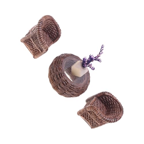 Storage Bag Realistische Skala Harz Wicker Tischstuhl Set Tun Playset Design Für Miniatur Dekore Projekte Winzige Rattan Möbel Für Puppenhäuser von Storage Bag