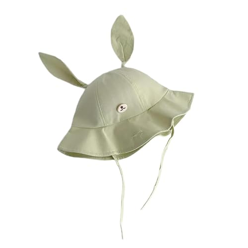 Storage Bag Schöne Kaninchenohren Baby Kleinkinder Hüte Frühlings Sommereimer Kappen Breitgeflügelte Kopfbedeckung Für 10-30 M Kinder Bequeme Kopfbedeckung von Storage Bag