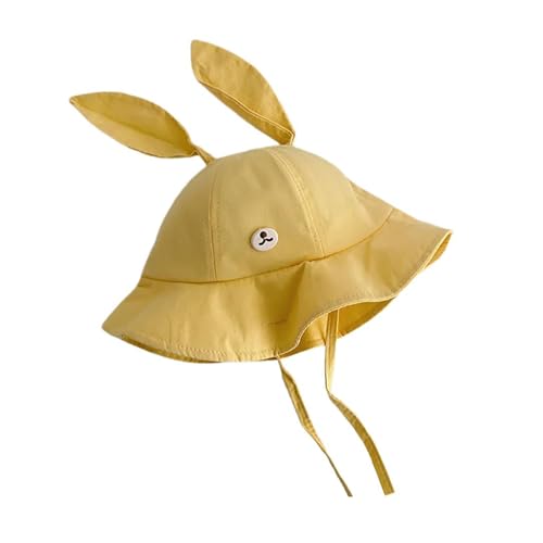 Storage Bag Schöne Kaninchenohren Baby Kleinkinder Hüte Frühlings Sommereimer Kappen Breitgeflügelte Kopfbedeckung Für 10-30 M Kinder Bequeme Kopfbedeckung von Storage Bag