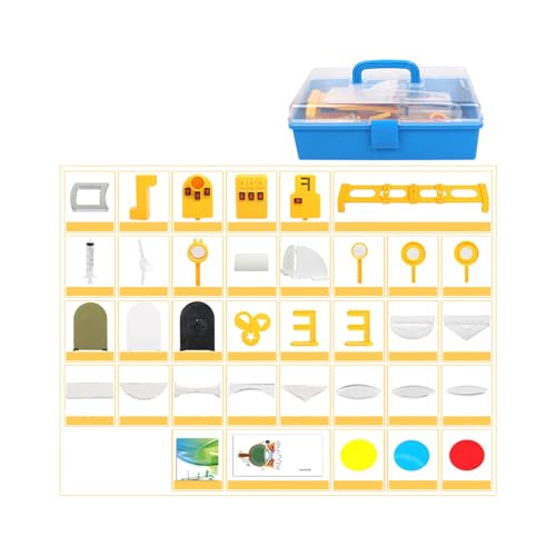 Umfassende Optik Experiment Box Set Physics Optics Demonstrationstool Physik Optische Unterrichtshilfe Für Bildung Multi Wellenlänge Lichtquellen Set von Storage Bag