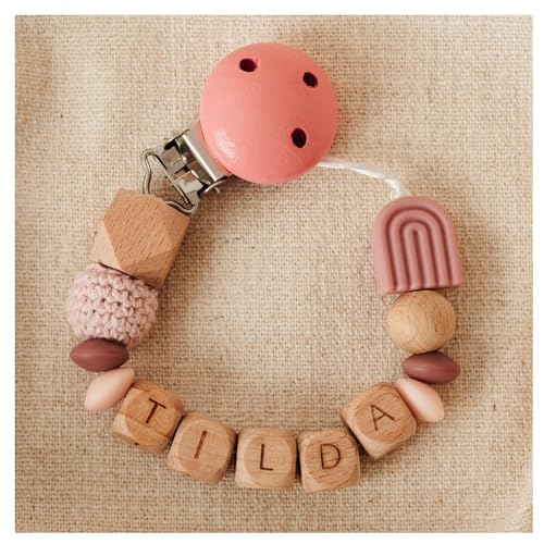 Storchenkind® - Personalisiertes Babygeschenk mit Namen – Einzigartiges Geschenk zur Geburt für Mädchen & Jungen (Altrosa) von Storchenkind