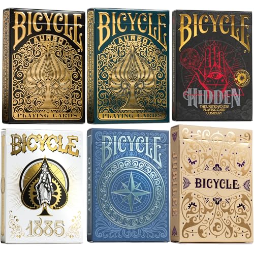 Fahrrad Spielkarten 6 Deck Sammelpaket - Bicycle Muralis | Bicycle Marquis | Bicycle Guardians | Bicycle Odyssey | Bicycle Aureo Green | Bicycle Aureo Black Fahrrad Spielkarten 6 Deck Sammelpaket - Bicycle Muralis | Bicycle Marquis | Bicycle Guardians | Bicycle Odyssey | Bicycle Aureo Green | Bicycle Aureo Black von Straight Poker Supplies