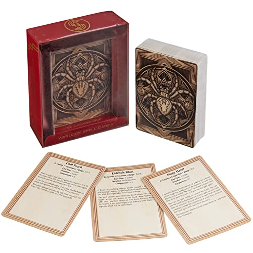 Stratagem Spell Cards – DND 5e kompatibel – Quick Reference Class Ability Decks – RPG-Zauberbuchkarten im Taschenformat – Rollenspiel-Spieler-Zubehör – TTRPG Fantasy Adventure Accessory (Warlock) von Stratagem