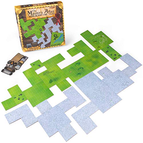 Stratagem The Master's Atlas Grid Tiles, Reversible Dry Wet Erase Battle Map for 3D DND-RPG Tabletop RPG Scenery-Dungeons Dragons Pathfinder, Tabletop Grid, Gras/Stone, 44 Tiles & 48 Tokens Stratagem The Master's Atlas Grid Tiles, Reversible Dry Wet Erase Battle Map for 3D DND-RPG Tabletop RPG Scenery-Dungeons Dragons Pathfinder, Tabletop Grid, Gras/Stone, 44 Tiles & 48 Tokens von Stratagem
