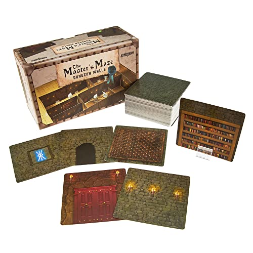 Stratagem The Master's Maze Dungeon Walls – 100 Kartenfliesen für 3D-DND-Dungeon-Gebäude – modulares Gelände 28 mm Maßstab Zubehör Tisch-RPG-Landschaft – Dungeons Dragons Pathfinder Castles Crusades von Stratagem