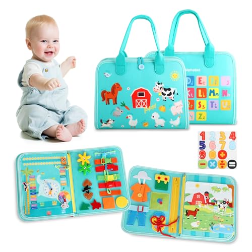 Strehknewen Montessori Spielzeug Busy Board Ab 3 Jahr, Lernspielzeug Zur Förderung Von Motorik & Selbstständigkeit Reise Spielzeug, –Geschenk Für Mädchen & Jungen Strehknewen Montessori Spielzeug Busy Board Ab 3 Jahr, Lernspielzeug Zur Förderung Von Motorik & Selbstständigkeit Reise Spielzeug, –Geschenk Für Mädchen & Jungen von Strehknewen