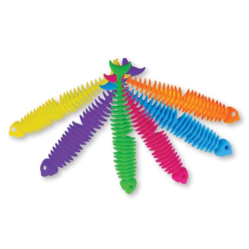 Stretchibones - Fish from Deluxebase Pack of 3 Colourful Stretchy Skeleton Fidget Toys Neuheit Squishy Animals for Sensory Stress Relief Toy & Party Favours (Assorted Colours) von Stretchibones