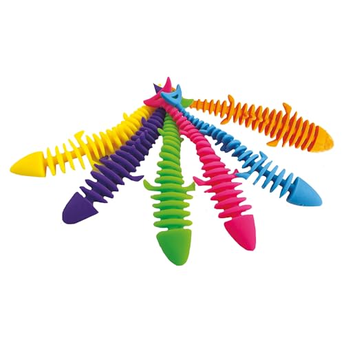 Stretchibones - Shark from Deluxebase Pack of 3 Colourful Stretchy Skeleton Fidget Toys Neuheit Squishy Animals for Sensory Stress Relief Toy & Party Favours (Assorted Colours) von Stretchibones