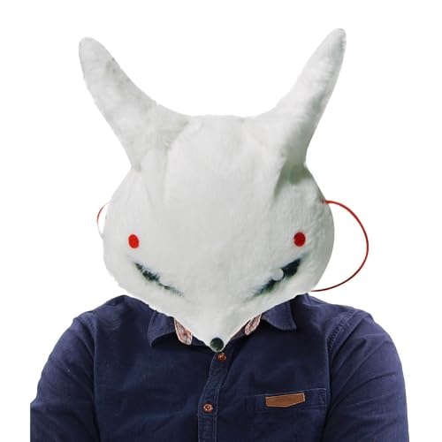 Streysisl Animal Half Face Maskerade | Plüsch Half Face Cover Maskerade Kostüm - Niedliche weiße Cosplay Kostüme Requisiten Karneval Maskerade für Halloween Weihnachten Streysisl Animal Half Face Maskerade | Plüsch Half Face Cover Maskerade Kostüm - Niedliche weiße Cosplay Kostüme Requisiten Karneval Maskerade für Halloween Weihnachten von Streysisl