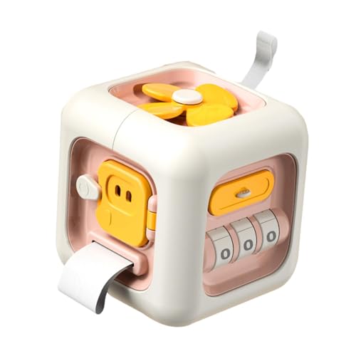 Streysisl Busy Cube Reisespielzeug, sensorischer Busy Cube,Fleißiger 6-in-1-Würfel für Kleinkinder mit Sound | Verbessern Sie das logische Denken im Vorschulalter. Würfelspielzeug für Flugzeuge, von Streysisl