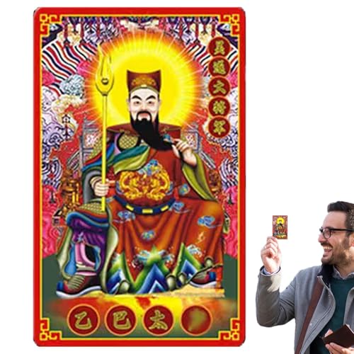 Streysisl Chinesisches Amulett 2025 Karte | Amulettkarte, , Glücksschutz, festliche Schlangenjahr-Wohlstandskarten für Freunde, Liebhaber, Feiertage von Streysisl
