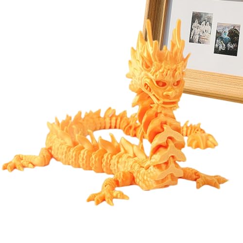 Streysisl Drache bedruckt, Drache bedruckt in | Bedrucktes Kristalldrachen-Spielzeug von 33 cm (13 Zoll), gefüllt mit Osterkorb, Büro-Spielzeug, flexible Drachenfigur für und von Streysisl