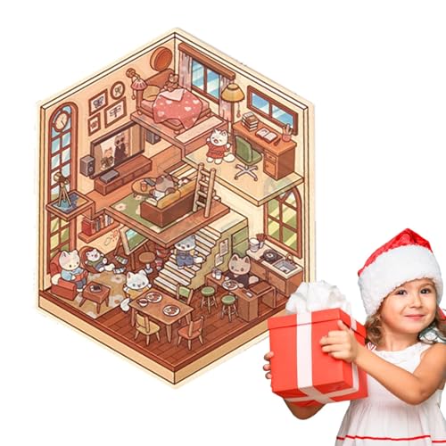 Streysisl Erstellen Sie Ihre eigenen Aufkleber für Kinder, dekorativer Miniatur-Szenen-Aufkleber – Heimdekoration, Aufkleber, Cartoon-Szenen-Aufkleber für, Mädchen, Kleinkinder, Kinder von Streysisl