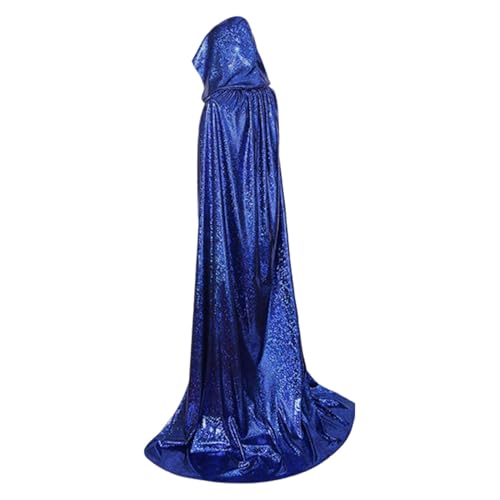 Streysisl Halloween Glänzender Kapuzenumhang – Damen Kostüm Roben – Karneval Unisex Umhang für Kostümpartys, Bühnenkostüme, Fotoshootings von Streysisl
