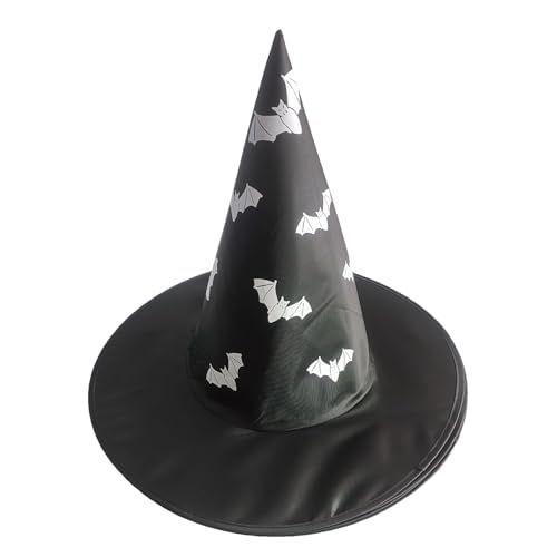 Streysisl Halloween-Hexenhut, Halloween-Ornament, Hexenhut, schwarz, Cosplay-Kostüm, saisonale Dekoration, Innen- und Außenbereich, für Garten, Hof Streysisl Halloween-Hexenhut, Halloween-Ornament, Hexenhut, schwarz, Cosplay-Kostüm, saisonale Dekoration, Innen- und Außenbereich, für Garten, Hof von Streysisl