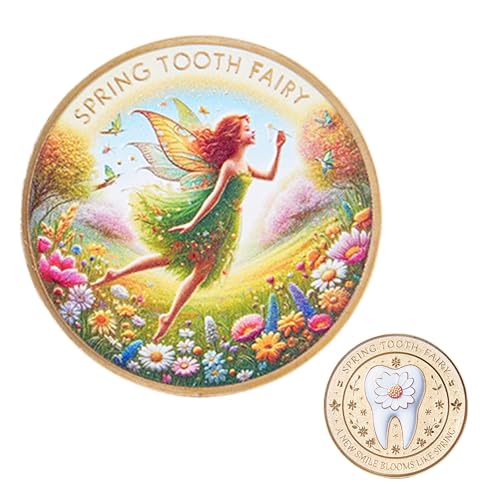 Streysisl Kinder-Souvenir-Münze zum Zahnwechsel, Metall-Souvenir-Münze für Kinderzahnwechsel, tragbares Sammlerstück, Andenken für , Kinder, Mädchen Streysisl Kinder-Souvenir-Münze zum Zahnwechsel, Metall-Souvenir-Münze für Kinderzahnwechsel, tragbares Sammlerstück, Andenken für , Kinder, Mädchen von Streysisl