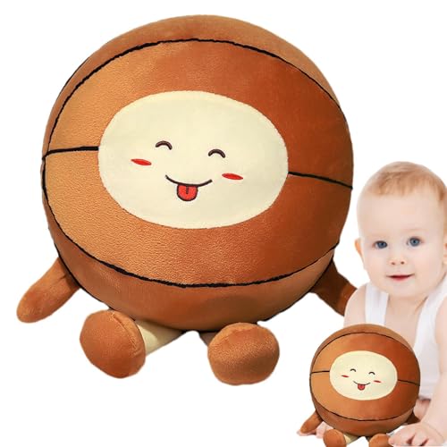 Streysisl Plüsch-Spielzeug, Basketball-Plüschtier, niedliches Plüschkissen, Sofa-Ornament aus Plüsch, 25 cm, weicher und niedlicher Basketball mit Füßen, Spielzeug Streysisl Plüsch-Spielzeug, Basketball-Plüschtier, niedliches Plüschkissen, Sofa-Ornament aus Plüsch, 25 cm, weicher und niedlicher Basketball mit Füßen, Spielzeug von Streysisl