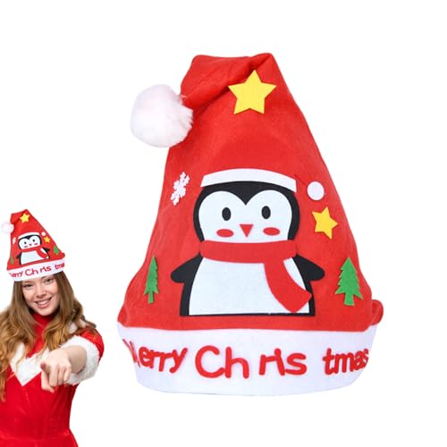 Streysisl Weihnachtsmütze handgefertigtes Set, kreative Kunst Weihnachtsmütze Bastelsets, Kinder Bastelset Zubehör für Ferienhaus Vorschule Kindergarten Mädchen Aktivitäten Ostern Valentinstag von Streysisl