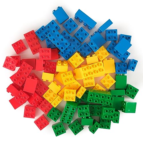 Big Briks Basic Builder Set #1 - Premium-Bausteine - kompatibel mit großen Bausteinen Aller führenden Marken - nur für Steine mit großen Noppen geeignet - 84 Stück - Blau, Grün, Rot, Gelb Big Briks Basic Builder Set #1 - Premium-Bausteine - kompatibel mit großen Bausteinen Aller führenden Marken - nur für Steine mit großen Noppen geeignet - 84 Stück - Blau, Grün, Rot, Gelb von Strictly Briks