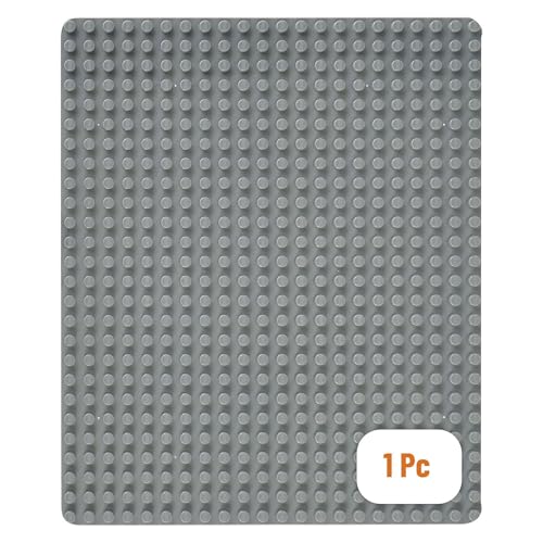 Premium-Bauplatte - kompatibel mit Bausteinen Aller führenden Marken - nur für Steine mit großen Noppen geeignet - 15" x 10,5" (38,1 x 26,7 cm) - Hellgrau von Strictly Briks