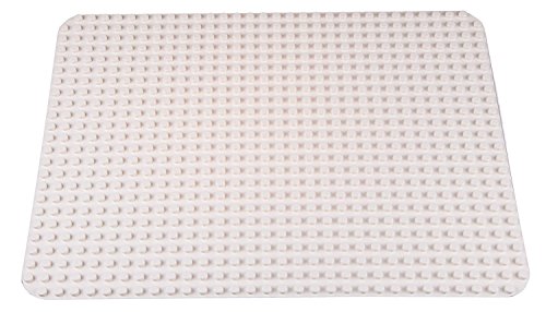 Strictly Briks Premium-Bauplatte – Kompatibel mit den meisten großen Bausteinmarken – Nur für Steine ​​mit großen Noppen geeignet – 15" x 10,5" (38,1 x 26,7 cm) – Weiß von Strictly Briks