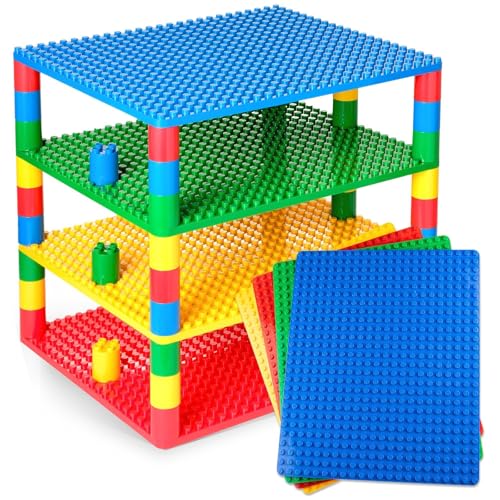 Strictly Briks Premium-Set für Turm-Konstruktionen - 4 Bauplatten & 48 Bausteine - mit Allen Marken für große Bausteine kompatibel - Blau, Grün, Rot, Gelb Strictly Briks Premium-Set für Turm-Konstruktionen - 4 Bauplatten & 48 Bausteine - mit Allen Marken für große Bausteine kompatibel - Blau, Grün, Rot, Gelb von Strictly Briks