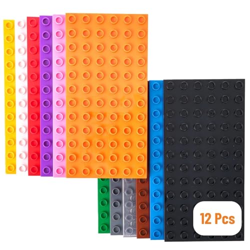 Strictly Briks Spielzeugbausteine, Big Briks stapelbare Grundplatten für Türme, Regale und mehr, 100% kompatibel mit Allen großen Marken, Regenbogenfarben, 12er-Pack, 7,5 x 3,75 Zoll Strictly Briks Spielzeugbausteine, Big Briks stapelbare Grundplatten für Türme, Regale und mehr, 100% kompatibel mit Allen großen Marken, Regenbogenfarben, 12er-Pack, 7,5 x 3,75 Zoll von Strictly Briks