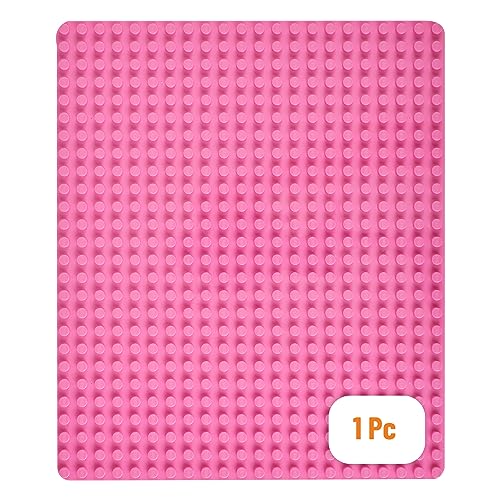 Strictly Briks - Stapelbare Premium-Bauplatte - kompatibel mit Bausteinen Aller führenden Marken - nur für Steine mit großen Noppen geeignet - 16,25" x 13,75" (41,3 x 34,9 cm) - Rosa von Strictly Briks