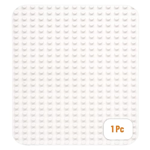 Strictly Briks - Stapelbare Premium-Bauplatte - kompatibel mit Bausteinen Aller führenden Marken - nur für Steine mit großen Noppen geeignet - 16,25" x 13,75" (41,3 x 34,9 cm) - Weiß von Strictly Briks