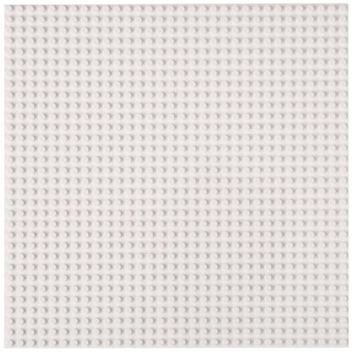 Strictly Briks Stapelbare Premium-Bauplatte - mit Allen großen Marken kompatibel - 10 x 10 (25,4 x 25,4 cm) - Weiß von Strictly Briks