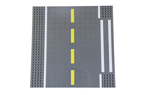 Strictly Briks - Straßen-Bauplatten - Bausteinplatten für Straßen, Städte, Garagen & mehr - 100% kompatibel mit Allen führenden Marken - 25,5 x 25,5 cm - 1 T-Kreuzung von Strictly Briks