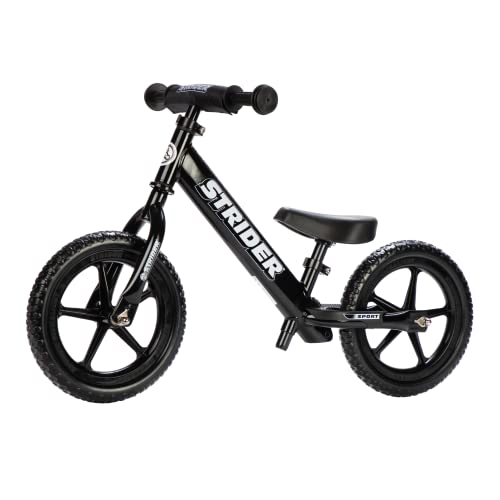 Strider 12 Sport Bike - Fahrrad ohne Pedale für Kinder - Laufrrad ab 1 bis 4 Jahre - Baby Lauflernrad, Ultraleicht, Höhenverstellbarer Sattel, 12 Zoll Räder - Schwarz Strider 12 Sport Bike - Fahrrad ohne Pedale für Kinder - Laufrrad ab 1 bis 4 Jahre - Baby Lauflernrad, Ultraleicht, Höhenverstellbarer Sattel, 12 Zoll Räder - Schwarz von Strider
