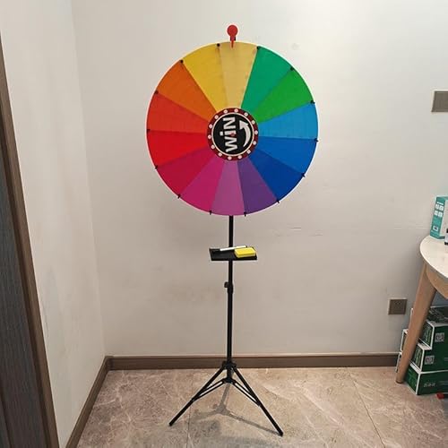 61 cm Glücksrad zum Drehen Groß, Glücksrad zum Delbstgestalten, mit 14 Anpassbare Farbpreisplätze, Verstellbarer Stativständer 100-160cm, Drehrad Spielzeug Farbe Rad Spiele für Lotteriespiele 61 cm Glücksrad zum Drehen Groß, Glücksrad zum Delbstgestalten, mit 14 Anpassbare Farbpreisplätze, Verstellbarer Stativständer 100-160cm, Drehrad Spielzeug Farbe Rad Spiele für Lotteriespiele von Strixorn