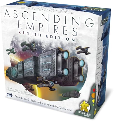 Strohmann Games, Ascending Empires, Kennerspiel, Brettspiel, 1-4 Spieler, ab 10+ Jahren, 60-90 Minuten, Deutsch Strohmann Games, Ascending Empires, Kennerspiel, Brettspiel, 1-4 Spieler, ab 10+ Jahren, 60-90 Minuten, Deutsch von Strohmann Games