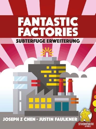 Strohmann Games | Fantastic Factories – Subterfuge | Erweiterung | Familienspiel | Brettspiel | 1-5 Spieler | Ab 12+ Jahren | 45+ Minuten | Deutsch von Strohmann Games