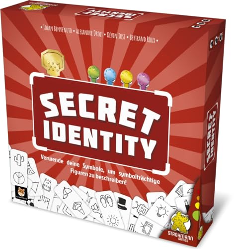 Strohmann Games , Secret Identity , Partyspiel , Deduktionsspiel , 3-8 Spieler , Ab 10+ Jahren , 30-60 Minuten , Deutsch von Strohmann Games