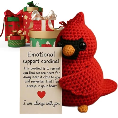 Emotionelle Häkeltiere - Deko Figuren Für Zuhause Büro Schule Tisch - Niedliche Wohnaccessoires Für Valentinstag Geburtstag Feiertag Frauen Kolleginnen Freundinnen Büro Arbeitszimmer von Stronrive