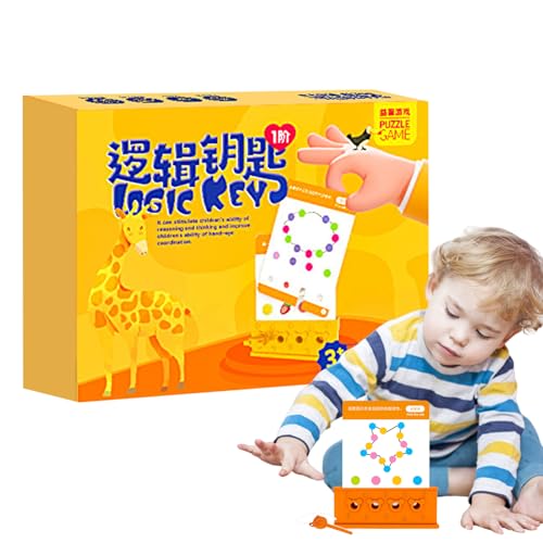 Kids Logic Enhancer Toys, Kids Logic Key Toys | Fun Logic Logic Schritt für Schritt Matching-Spiel - Denkunterrichtshilfen, farbenfrohe Hand-Eye-Koordinierungsverstärker für Schule, Zuhause, von Stronrive