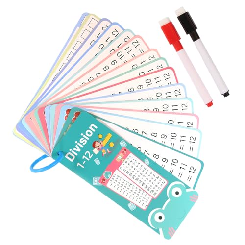 Mathematikkarten, Additionssubtraktions -Flash -Karten, Division Addition Subtraction Multiplication Game, Dock -Löschung doppelseitige Bildungskarten mit Loch, interaktives Kinder, das für von Stronrive
