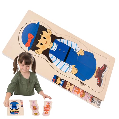 Menschliches Körperpuzzle, Anatomie -Puzzle | Anatomie für Kinder,Bildung Interaktives detailliertes Spiel Set Toys for STEM Education Science Science Fair Lab Studie von Stronrive