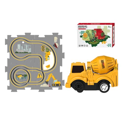 Puzzlematte „Eisenbahnzug“ zusammenbauen, Kinderpuzzle-Eisenbahnwagen-Spielset,Elektrisches Gleiswagen-Set, Puzzle-Gleis-Spielset zusammenbauen | Straßenbau-Schienenwagen, pädagogisches von Stronrive